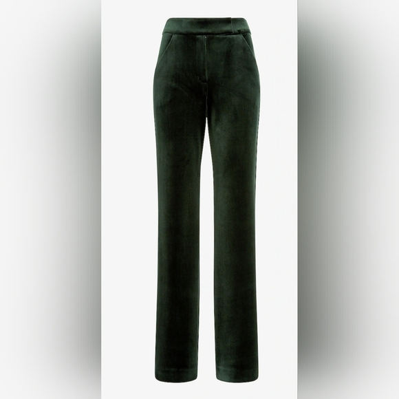 Express, NWOT Editor Super High Waisted Velvet Flare Trouser Pant Sz 6R - Picture 7 of 13